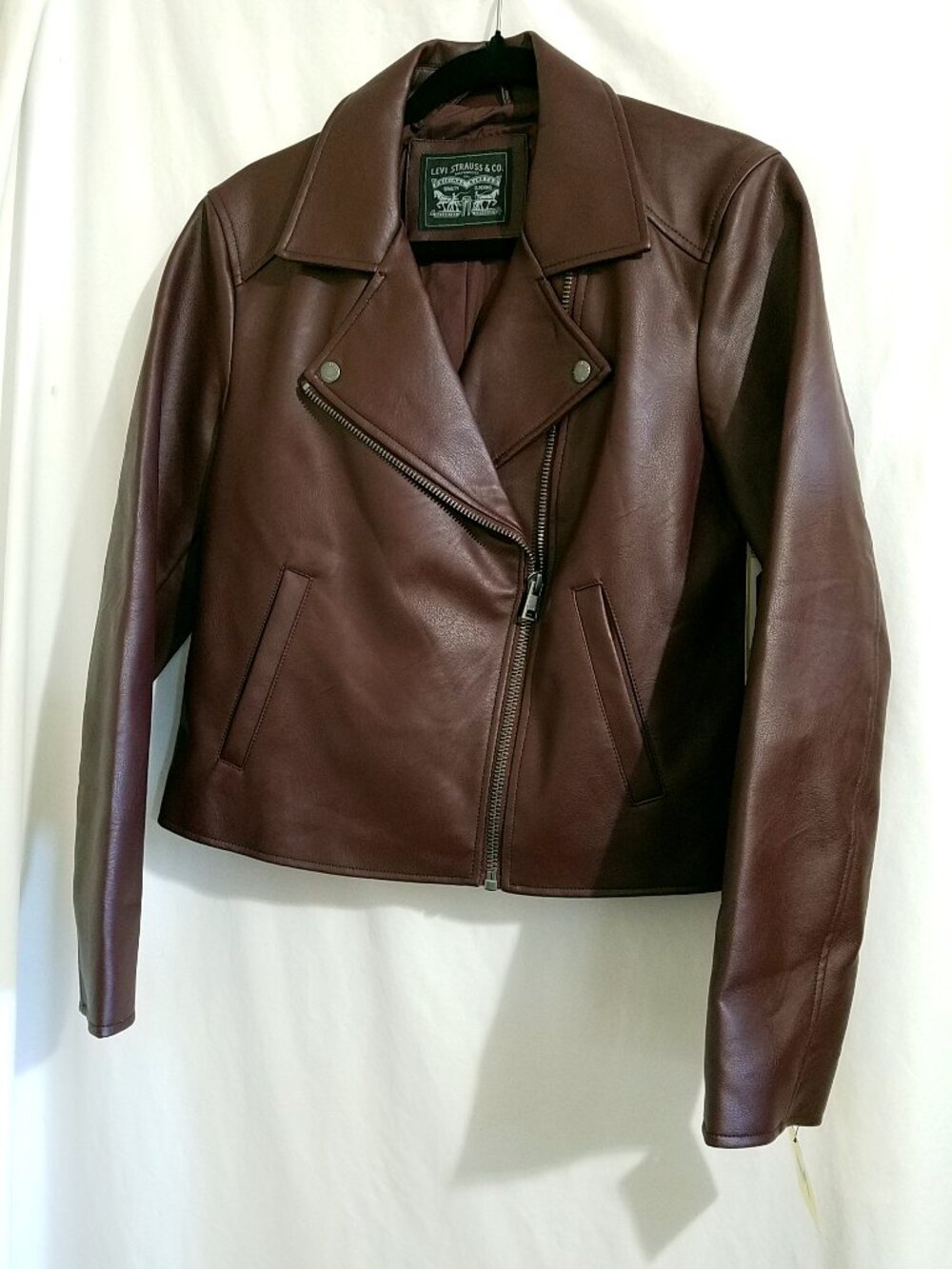 Levi's Faux Leather Moto Jacket Fig MEDIM NWT